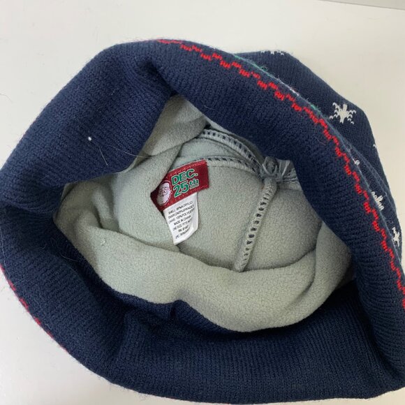 Dec 25th Knit Cuffed Pom Christmas Cats in Stockings Beanie Hat - Picture 5 of 6